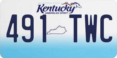 KY license plate 491TWC