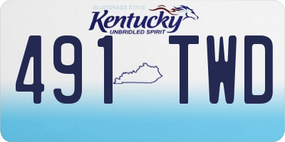 KY license plate 491TWD