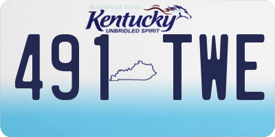 KY license plate 491TWE