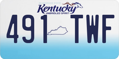 KY license plate 491TWF