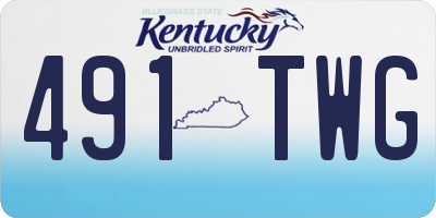 KY license plate 491TWG