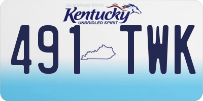 KY license plate 491TWK