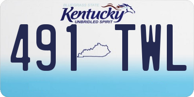 KY license plate 491TWL