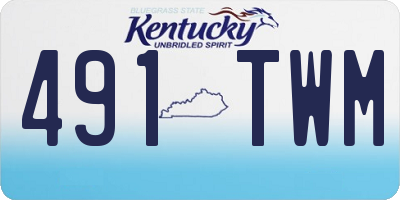 KY license plate 491TWM