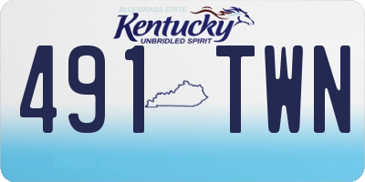 KY license plate 491TWN