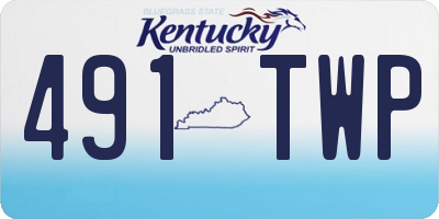 KY license plate 491TWP