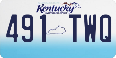 KY license plate 491TWQ