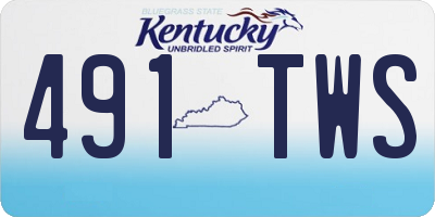 KY license plate 491TWS