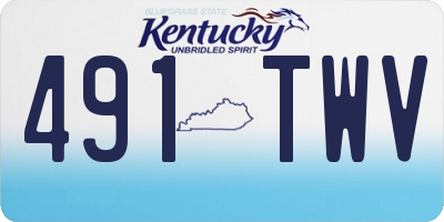KY license plate 491TWV