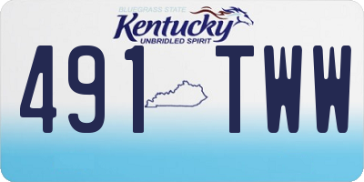 KY license plate 491TWW