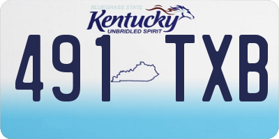 KY license plate 491TXB