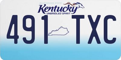 KY license plate 491TXC
