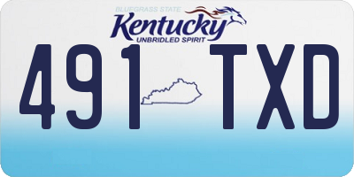 KY license plate 491TXD