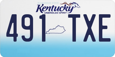 KY license plate 491TXE