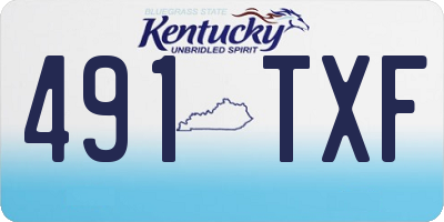 KY license plate 491TXF