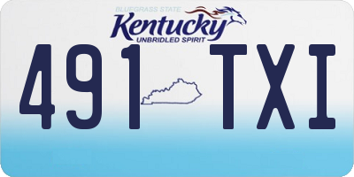 KY license plate 491TXI