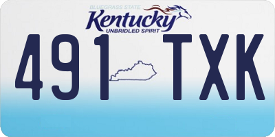 KY license plate 491TXK