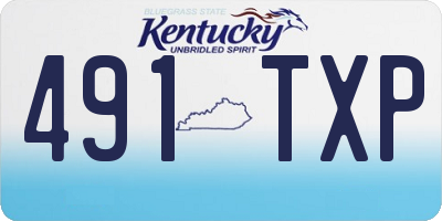 KY license plate 491TXP