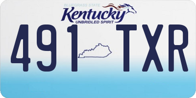 KY license plate 491TXR
