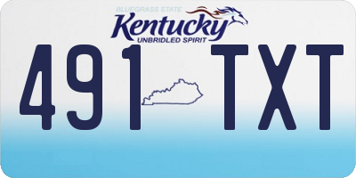 KY license plate 491TXT