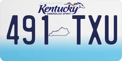 KY license plate 491TXU