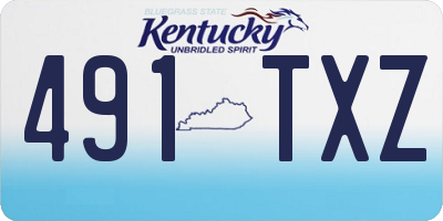 KY license plate 491TXZ