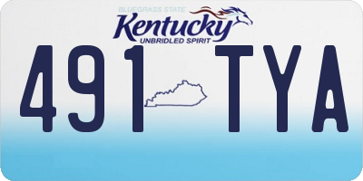 KY license plate 491TYA