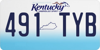 KY license plate 491TYB