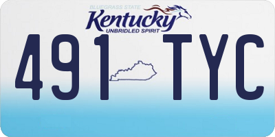 KY license plate 491TYC