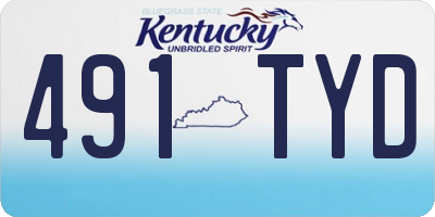 KY license plate 491TYD