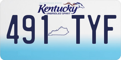 KY license plate 491TYF