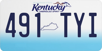 KY license plate 491TYI