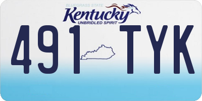 KY license plate 491TYK