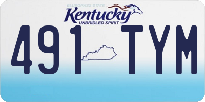 KY license plate 491TYM
