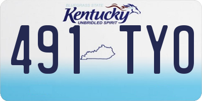 KY license plate 491TYO