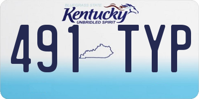 KY license plate 491TYP