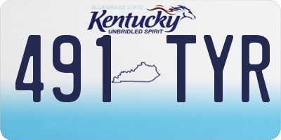 KY license plate 491TYR