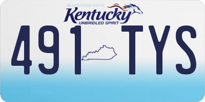 KY license plate 491TYS