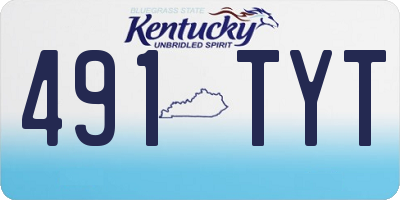 KY license plate 491TYT