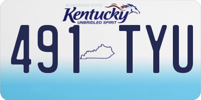 KY license plate 491TYU