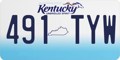 KY license plate 491TYW