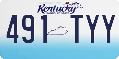 KY license plate 491TYY