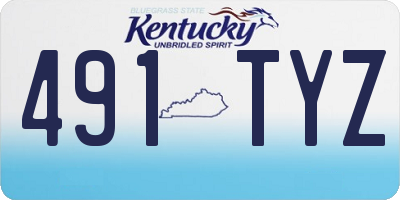 KY license plate 491TYZ