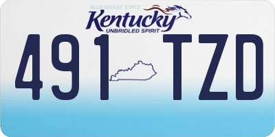 KY license plate 491TZD
