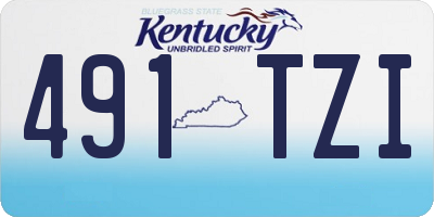 KY license plate 491TZI