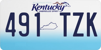 KY license plate 491TZK