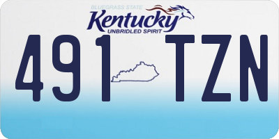 KY license plate 491TZN