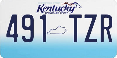 KY license plate 491TZR