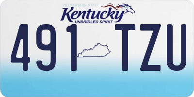 KY license plate 491TZU