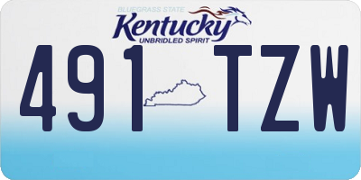 KY license plate 491TZW